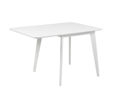 Ruokapöytä ROXBY, 80/120x80xH76cm, valkoinen