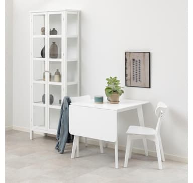 Ruokapöytä ROXBY, 80/120x80xH76cm, valkoinen
