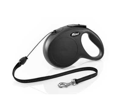 Kävelyhihna Uusi Classic naru 8m M musta, Flexi
