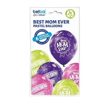 Lateksisetti ""Best Mom Ever"" (6 kpl)