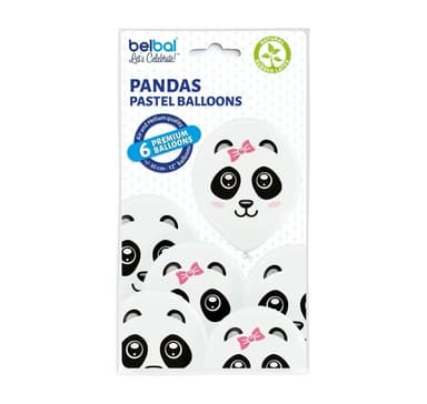 Lateksisetti 'Pandas' (6 kpl)