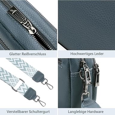 Crossbody Laukku Olkahihnalaukku PU-nahkaa Sininen