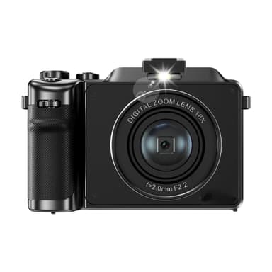 Digitaalikamera 4K/48MP/18X digitaalinen zoom/automaattitarkennus/kaksoiskamera 32GB TF-kortilla Musta