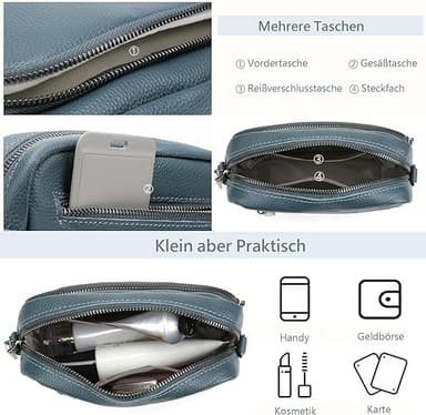 Crossbody Laukku Olkahihnalaukku PU-nahkaa Sininen