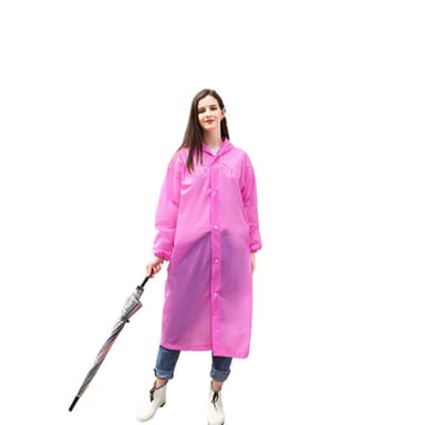 Sadeponcho hupulla Vaaleanpunainen M