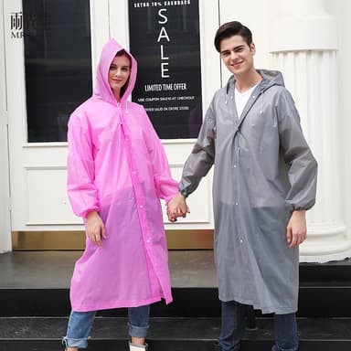 Sadeponcho hupulla Vaaleanpunainen M