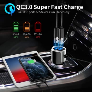 Langaton FM-lähetin autoon Bluetooth 5.0 QC3