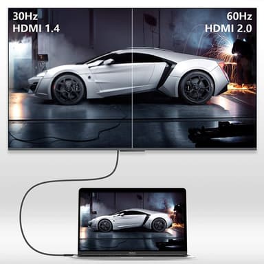 4K 60 Hz sovitinkaapeli USB C - HDMI-kaapelin muunnin Musta 200 x 0.93 cm 2