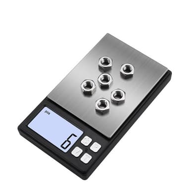 Kannettava digitaalinen vaaka, kultasepän vaaka, tarkkuusvaaka, kultavaaka 500g/0.1g Musta