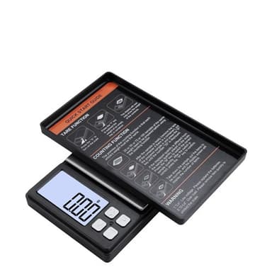 Kannettava digitaalinen vaaka, kultasepän vaaka, tarkkuusvaaka, kultavaaka 500g/0.1g Musta