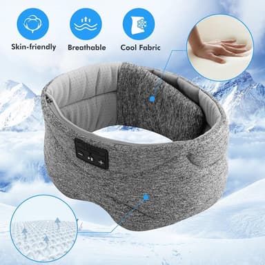 Bluetooth-sanka/unimasaama Nukkuvat kuulokkeet Harmaa