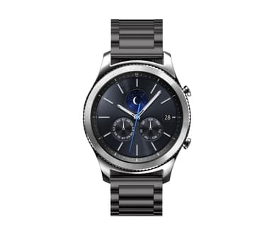 22 mm ruostumattomasta teräksestä valmistettu kellon ranneke Samsung Galaxy Wath 3 45mm Huawei GT4 45mm Musta