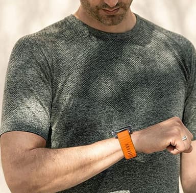 Garmin ranneke 26 mm Fenix 6X/5X Plus/3HR/Descent MK1 silikoni Oranssi