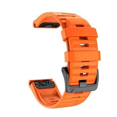 Garmin ranneke 26 mm Fenix 6X/5X Plus/3HR/Descent MK1 silikoni Oranssi
