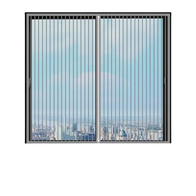 Window Curtain Fly Hyttysverkko Vetoketjun sulkuverkko Harmaa M