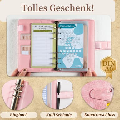 Cash Budget Binder Vaaleanpunainen