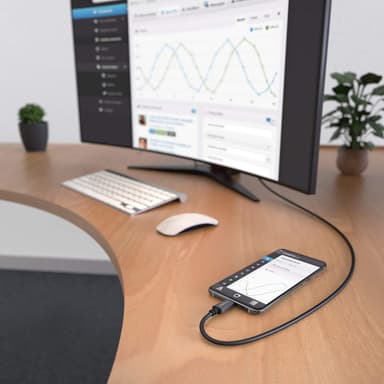 USB-C-Displayport (DP) -sovitinkaapeli 1,8 m musta