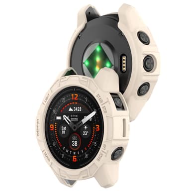 Suojakuori Garmin Epix Pro 51mm /Fenix 7X PRO /Fenix7X Lämmin valkoinen