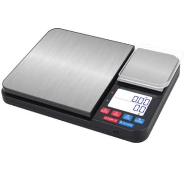 Digitaalinen keittiövaaka kaksinkertaisella vaakalevyllä 10 kg/1g ja 500g/0,01g