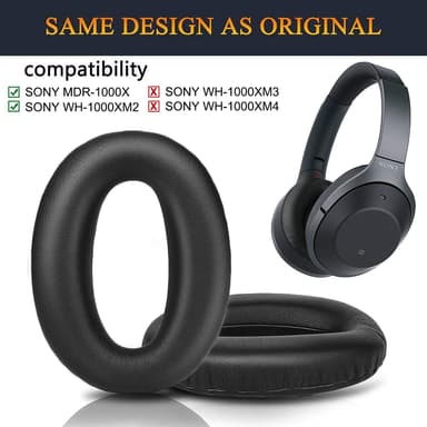 Korvatyynyt Sony MDR-1000X WH-1000XM2 1 pari musta