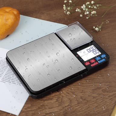 Digitaalinen keittiövaaka kaksinkertaisella vaakalevyllä 10 kg/1g ja 500g/0,01g