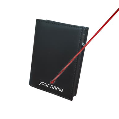 Aitoa nahkaa oleva RFID-esto lompakko pop-up luottokorttikotelo Musta