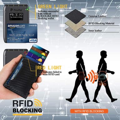 Aitoa nahkaa oleva RFID-esto lompakko pop-up luottokorttikotelo Musta
