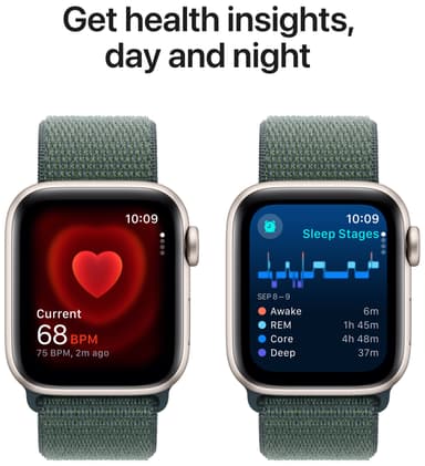 Apple Watch SE 2nd Gen 44mm GPS (tähtiv. alu./lammenvihreä Sport Loop)