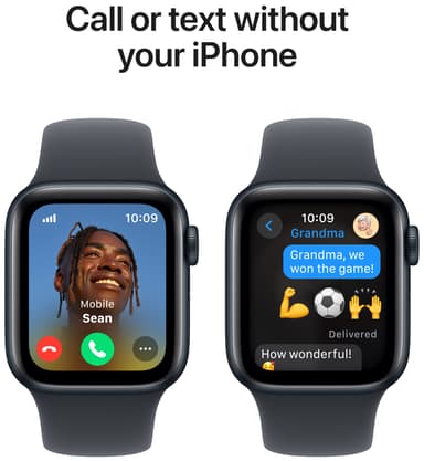 Apple Watch SE 2nd Gen 40mm LTE (keskiyö alu./keskiyö Sport Band S/M)