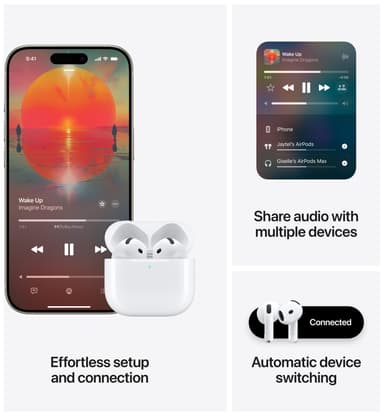 Apple AirPods 4 (2024) langattomat kuulokkeet latauskotelolla (USB-C)