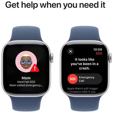 Apple Watch S10 46mm GPS+Cel (hopea alumiini/farkuns. Sport Band) S/M