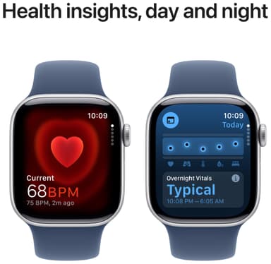 Apple Watch S10 46mm GPS (hopea alum./farkunsininen Sport Band) S/M