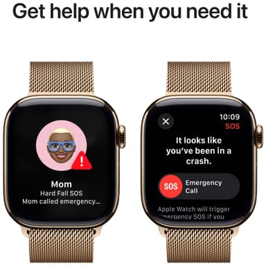 Apple Watch S10 42mm GPS+Cel (kultainen titaani/kulta. Milanese Loop)