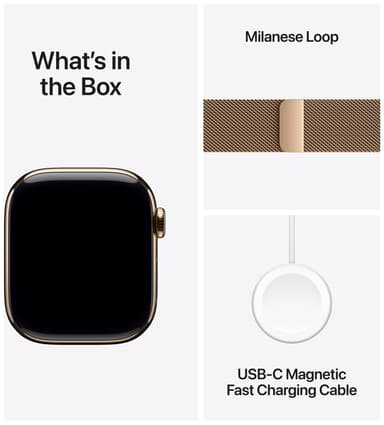 Apple Watch S10 46mm GPS+Cel (kulta titaani/kulta Milanese Loop) M/L