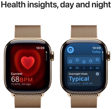 Apple Watch S10 46mm GPS+Cel (kulta titaani/kulta Milanese Loop) M/L
