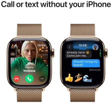 Apple Watch S10 46mm GPS+Cel (kulta titaani/kulta Milanese Loop) S/M