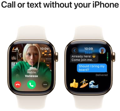 Apple Watch S10 42mm GPS+Cel (kulta titaani/tähtival. Sport Band) M/L