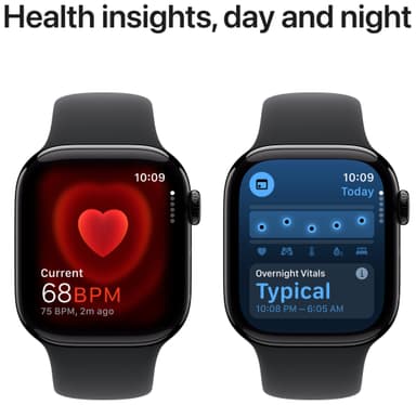 Apple Watch S10 42mm GPS+Cel (peilimusta alum./musta Sport Band) S/M