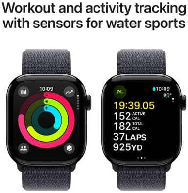Apple Watch S10 46mm GPS+Cel (peilimusta alum./musteenv. Sport Loop)