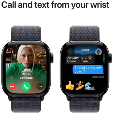 Apple Watch S10 46mm GPS+Cel (peilimusta alum./musteenv. Sport Loop)