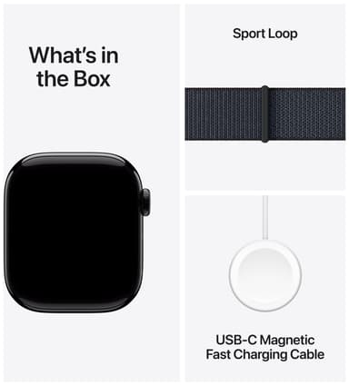Apple Watch S10 46mm GPS+Cel (peilimusta alum./musteenv. Sport Loop)
