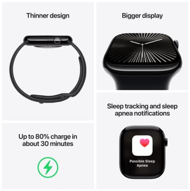 Apple Watch S10 46mm GPS+Cel (luonnonv. tit./l.v. Milanese Loop) M/L