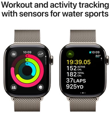 Apple Watch S10 46mm GPS+Cel (luonnonv. tit./l.v. Milanese Loop) M/L