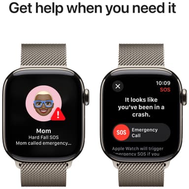 Apple Watch S10 46mm GPS+Cel (luonnonv. tit./l.v. Milanese Loop) M/L