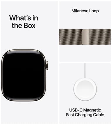 Apple Watch S10 46mm GPS+Cel (luonnonv. tit./l.v. Milanese Loop) M/L