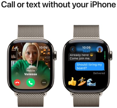 Apple Watch S10 42mm GPS+Cel (luonnovaalea tit./luon.v. Milanese Loop)
