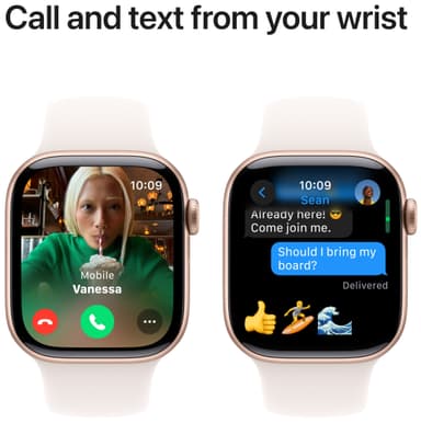 Apple Watch S10 42mm GPS+Cel (ruusukulta alum./punanh. Sport Band) M/L
