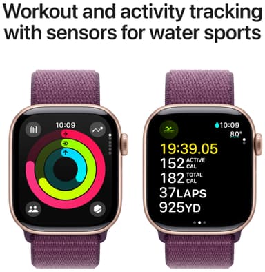 Apple Watch S10 42mm GPS (ruusukulta alum./luumunv. Sport Loop)