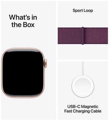 Apple Watch S10 46mm GPS+Cel (ruusukulta alu./luumunv. Sport Loop)