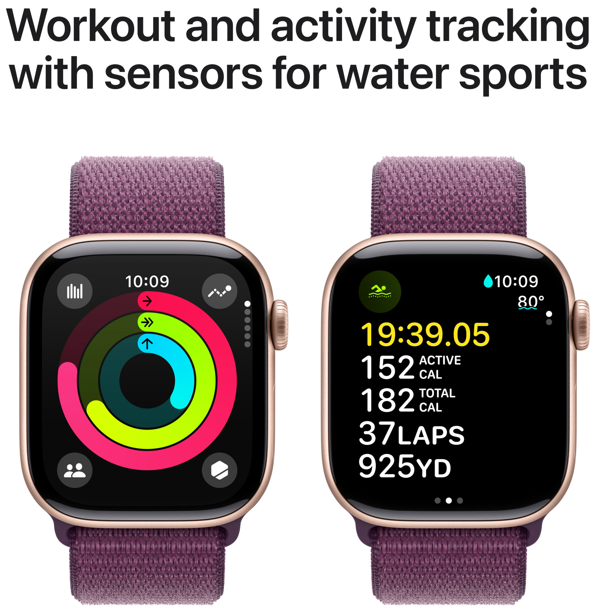 Apple Watch S10 46mm GPS+Cel (ruusukulta alu./luumunv. Sport Loop)